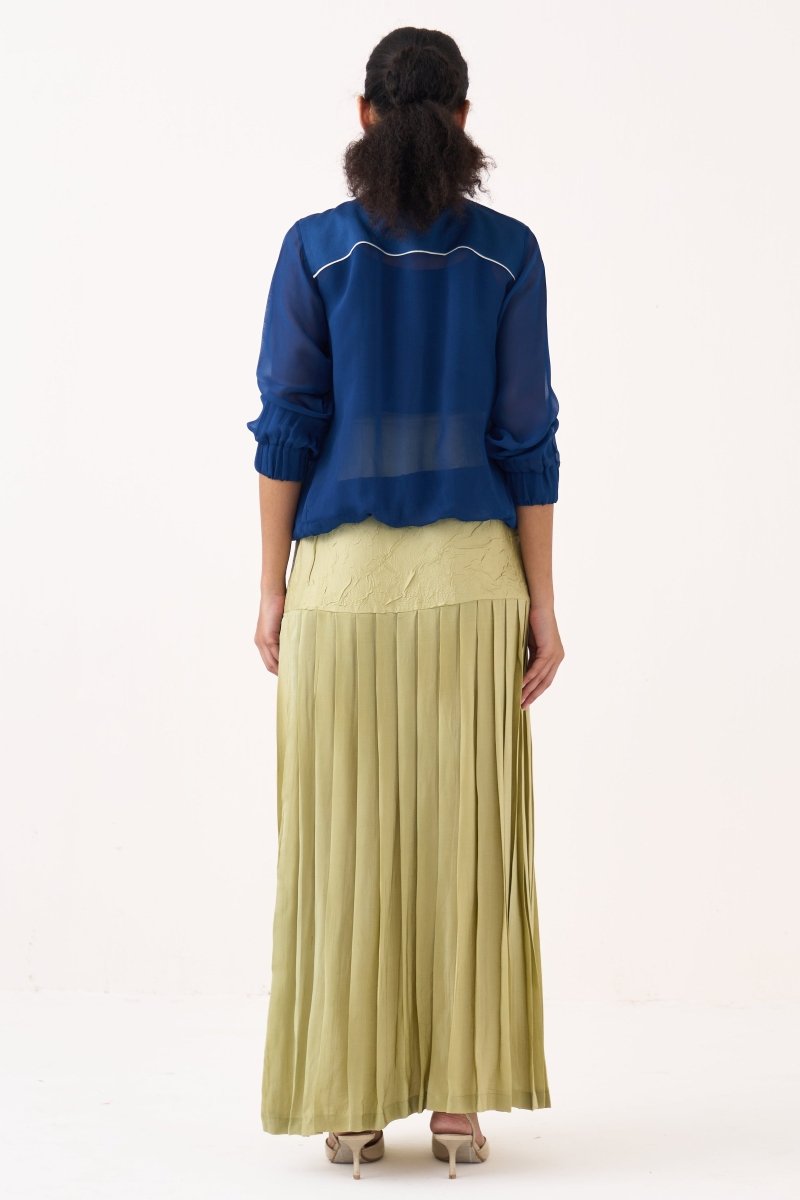 Overlap Pleated Skirt - Three Clothing