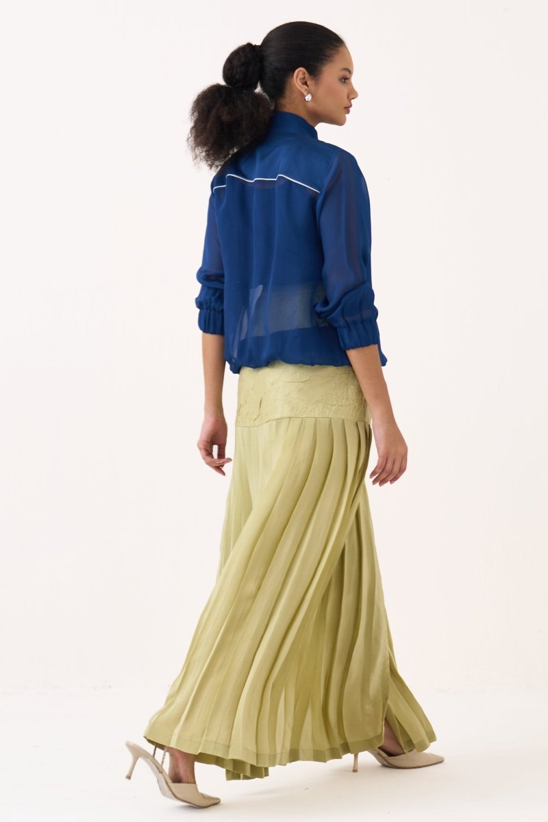 Overlap Pleated Skirt - Three Clothing