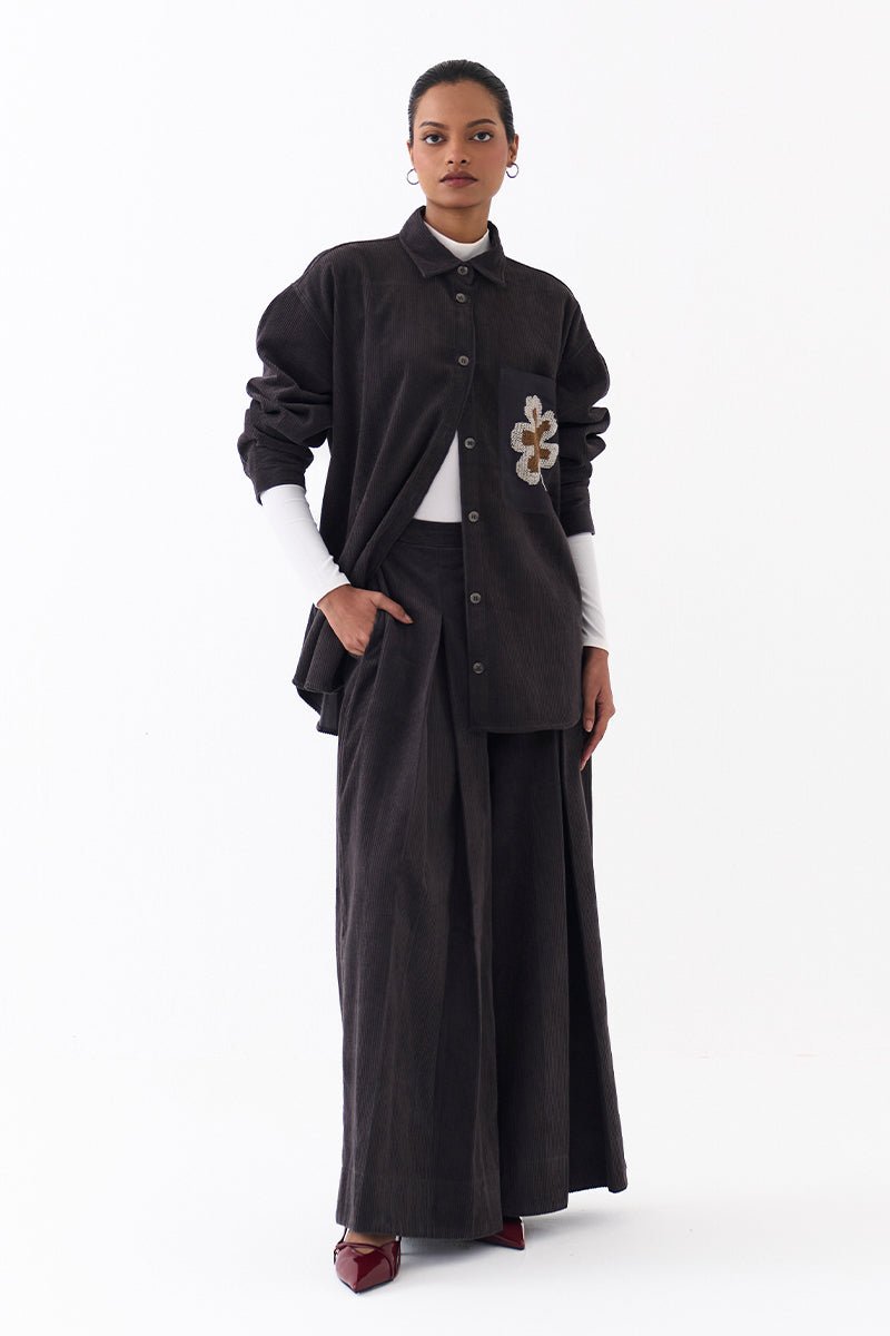 Oversized U Hem Shirt - Three Clothing