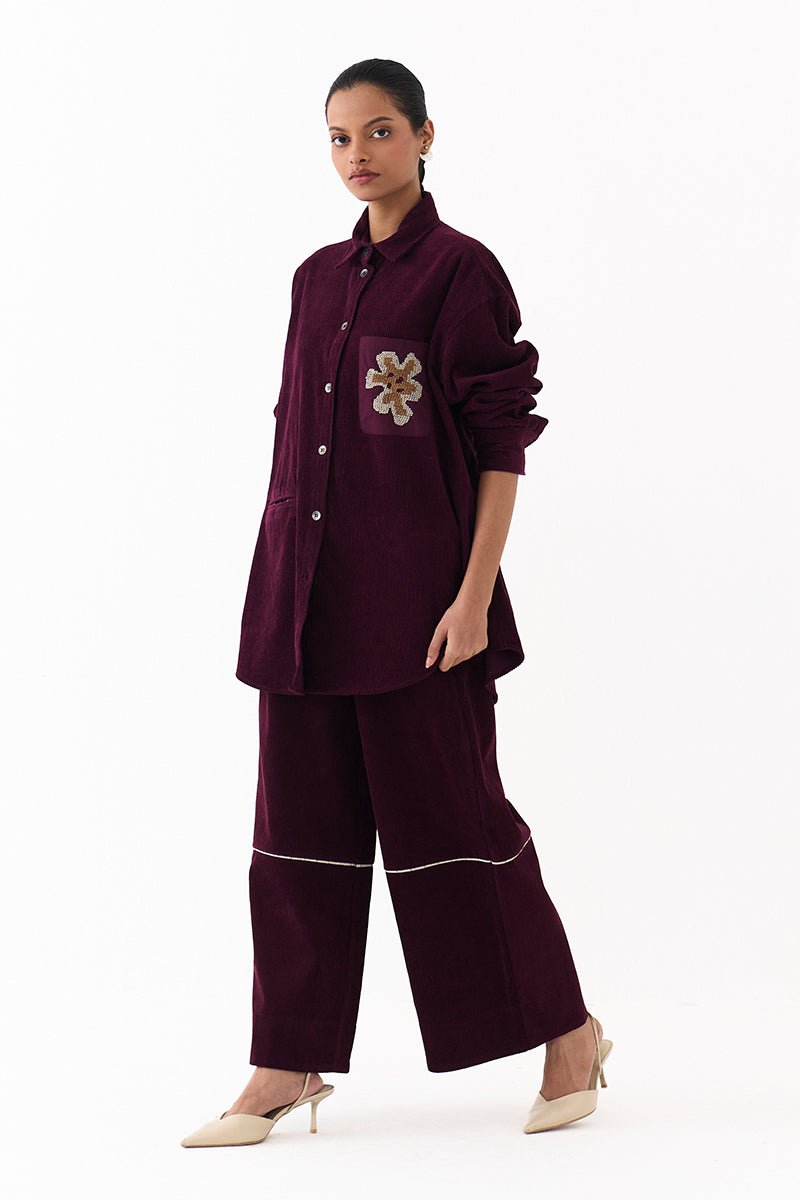 Oversized U Hem Shirt Co - Ord (Set of 2) - Three Clothing