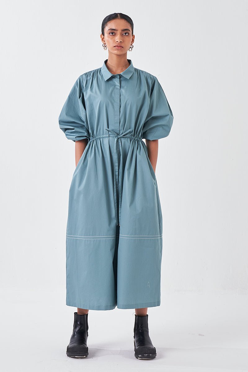 Panel Drawstring Dress - Three Clothing