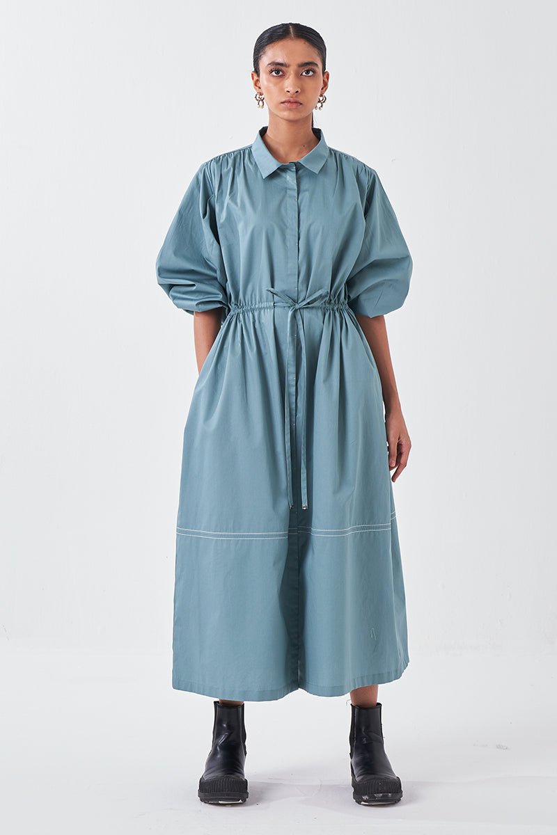 Panel Drawstring Dress - Three Clothing