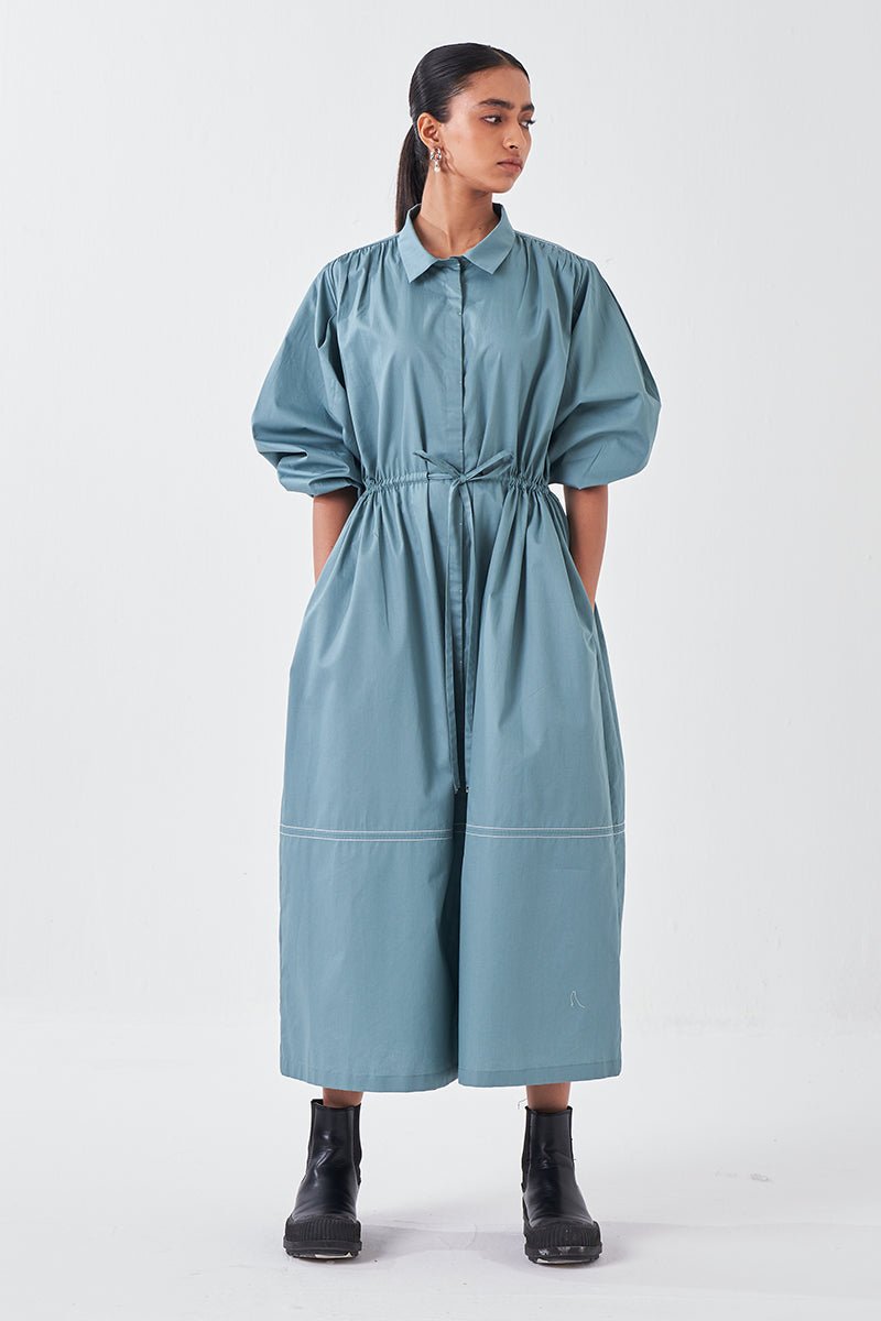 Panel Drawstring Dress - Three Clothing