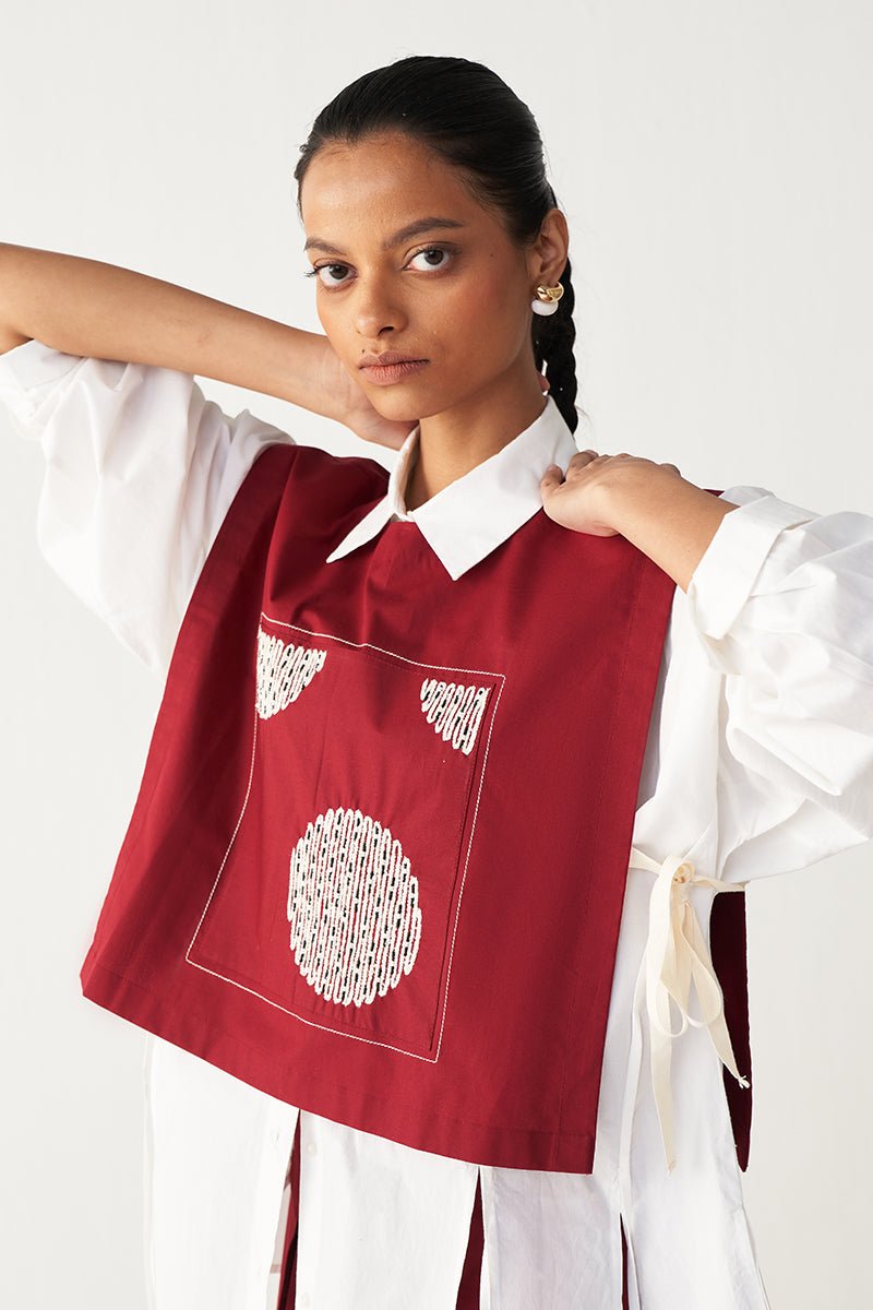 Patch Emb. Overlay Co - Ord (Set Of 2) - Three Clothing