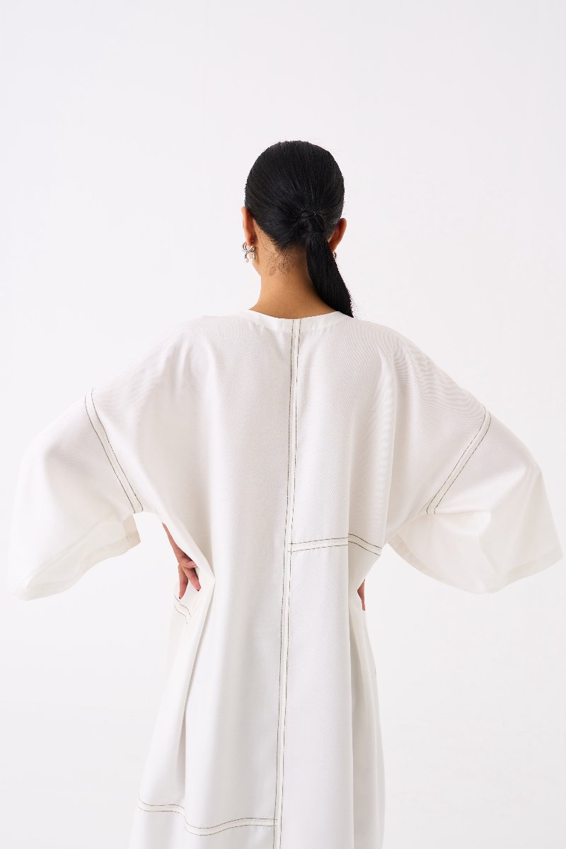 Patch Pocket Tunic Co ord Set of 2 Ivory - Three