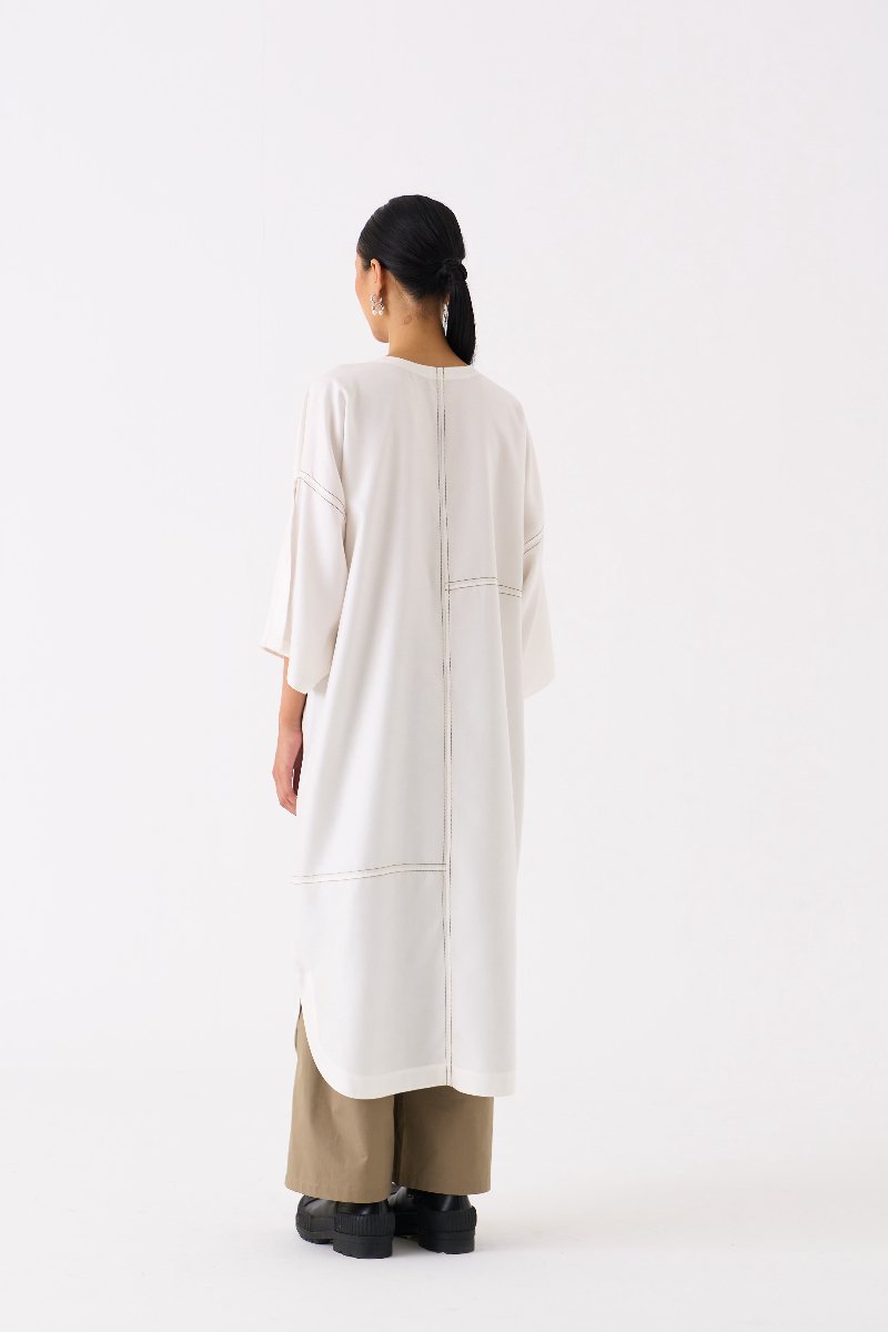 Patch Pocket Tunic Ivory - Three