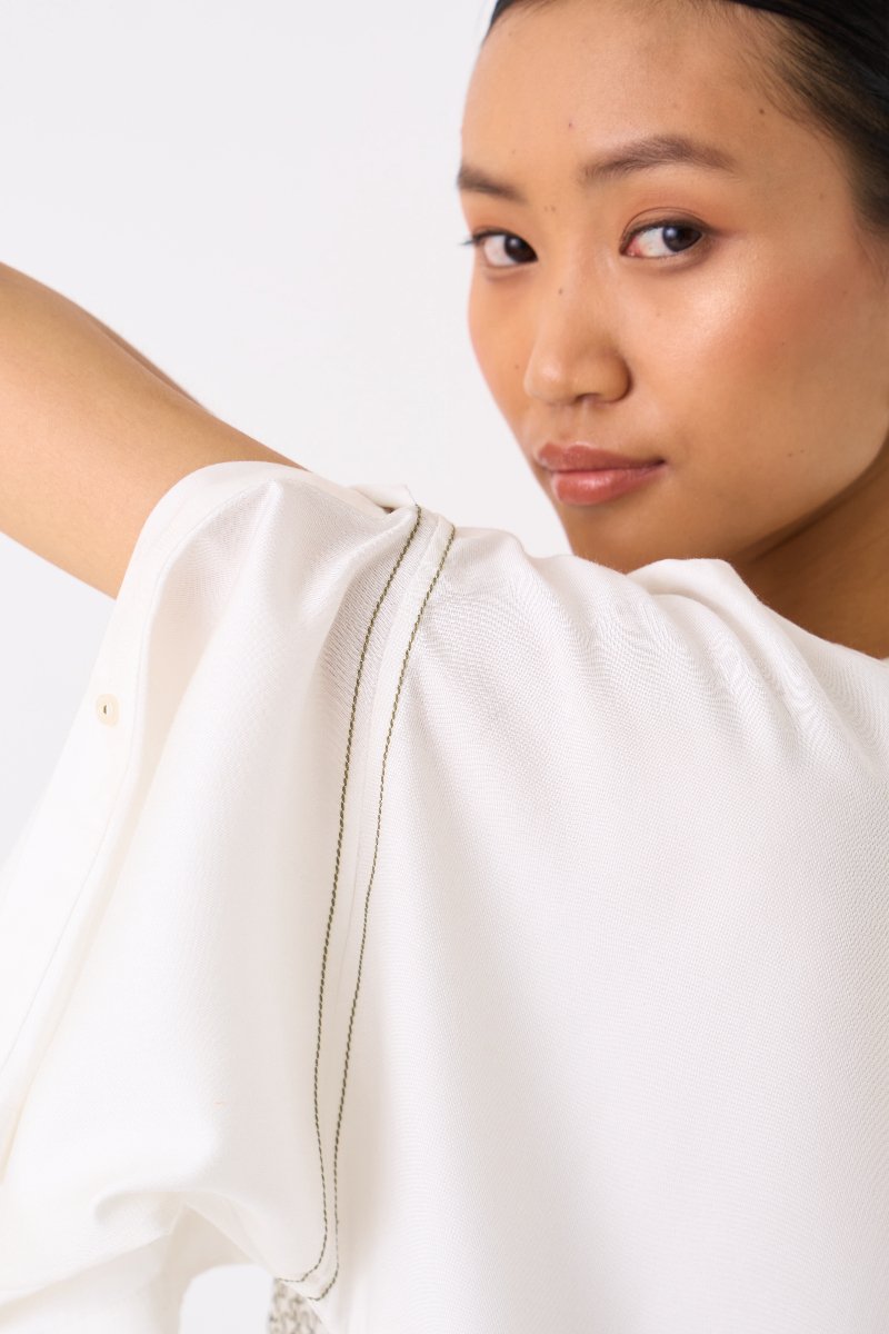 Patch Pocket Tunic Ivory - Three