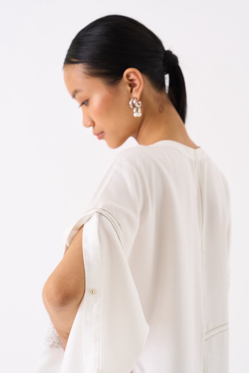 Patch Pocket Tunic Ivory - Three