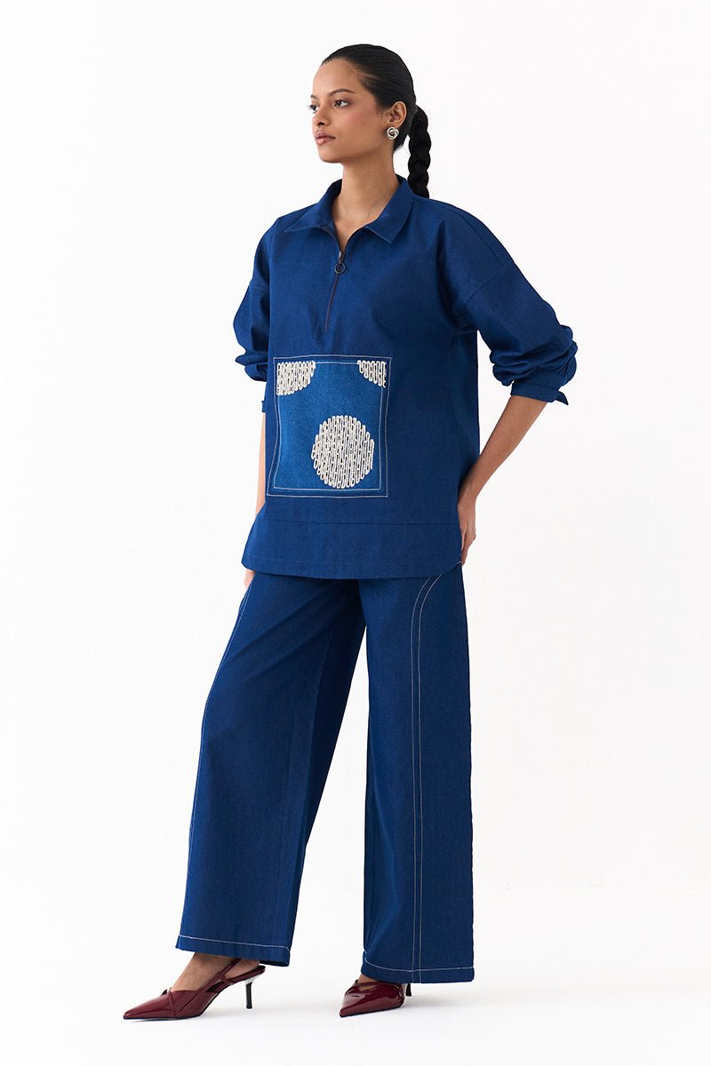 Patch U Hem Top - Three Clothing