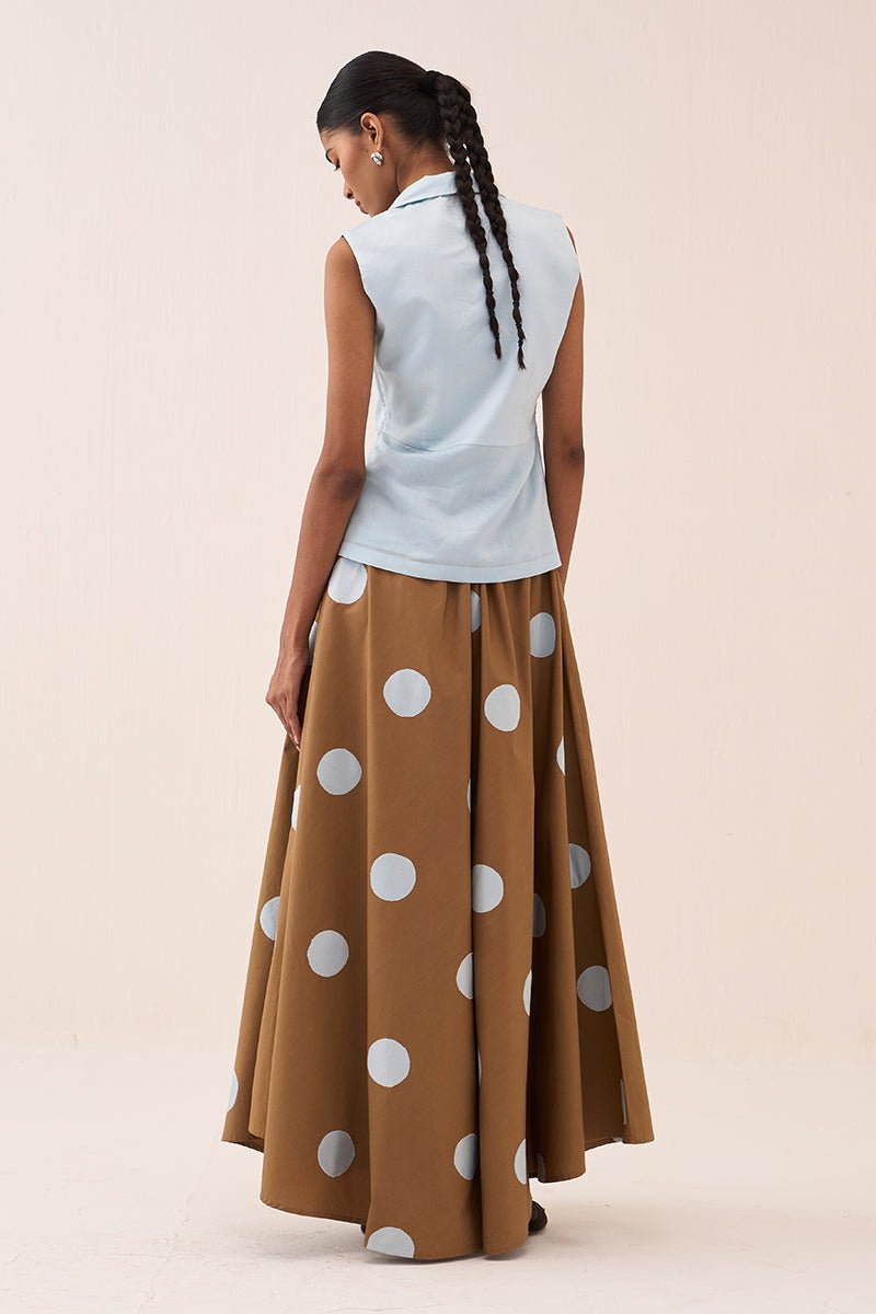Peplum Panel Top - Three Clothing