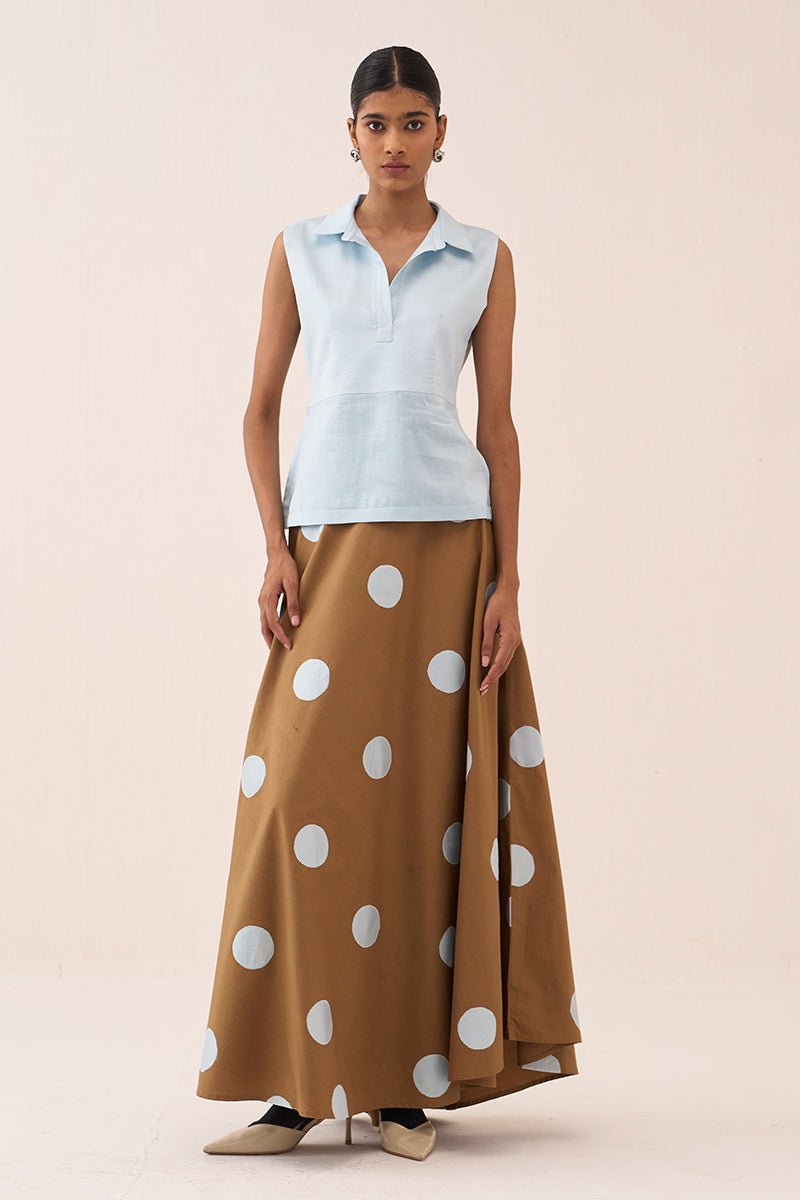 Peplum Panel Top - Three Clothing