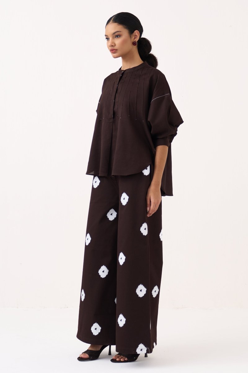 Pintuck Bat Sleeve Top - Three Clothing