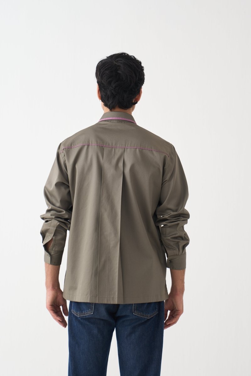 Piping Detail Shirt - Three Clothing