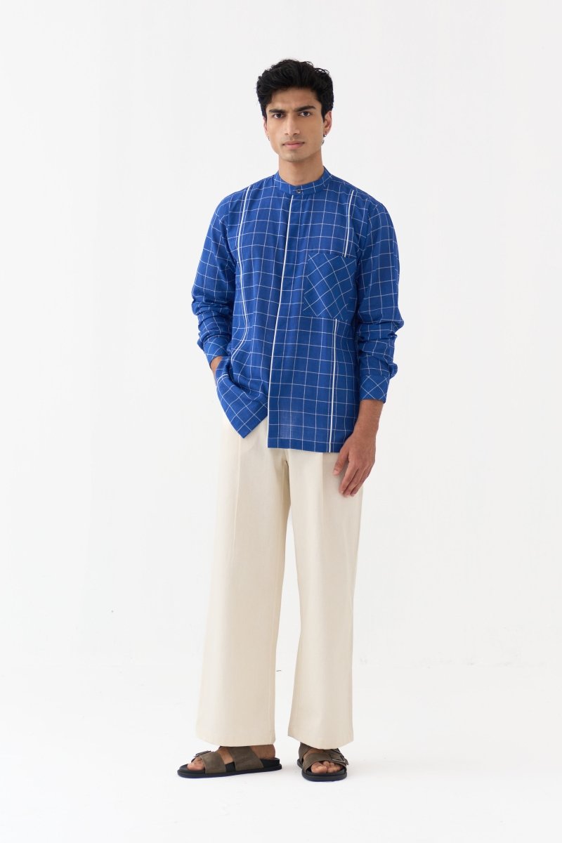 Piping Detail Shirt - Three Clothing