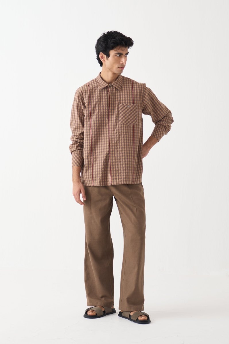Pipling Detail Shirt - Three Clothing