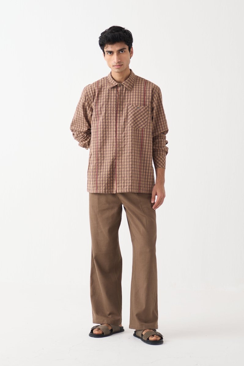 Pipling Detail Shirt - Three Clothing