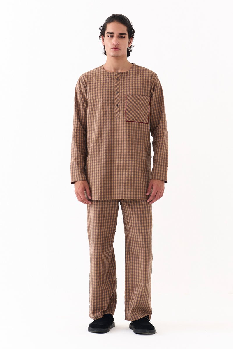 Placket Kurta Co - Ord - Three Clothing