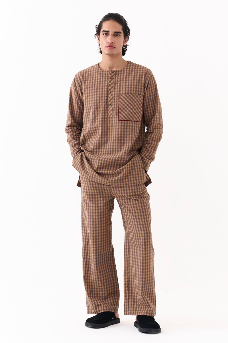 Placket Kurta Co - Ord - Three Clothing