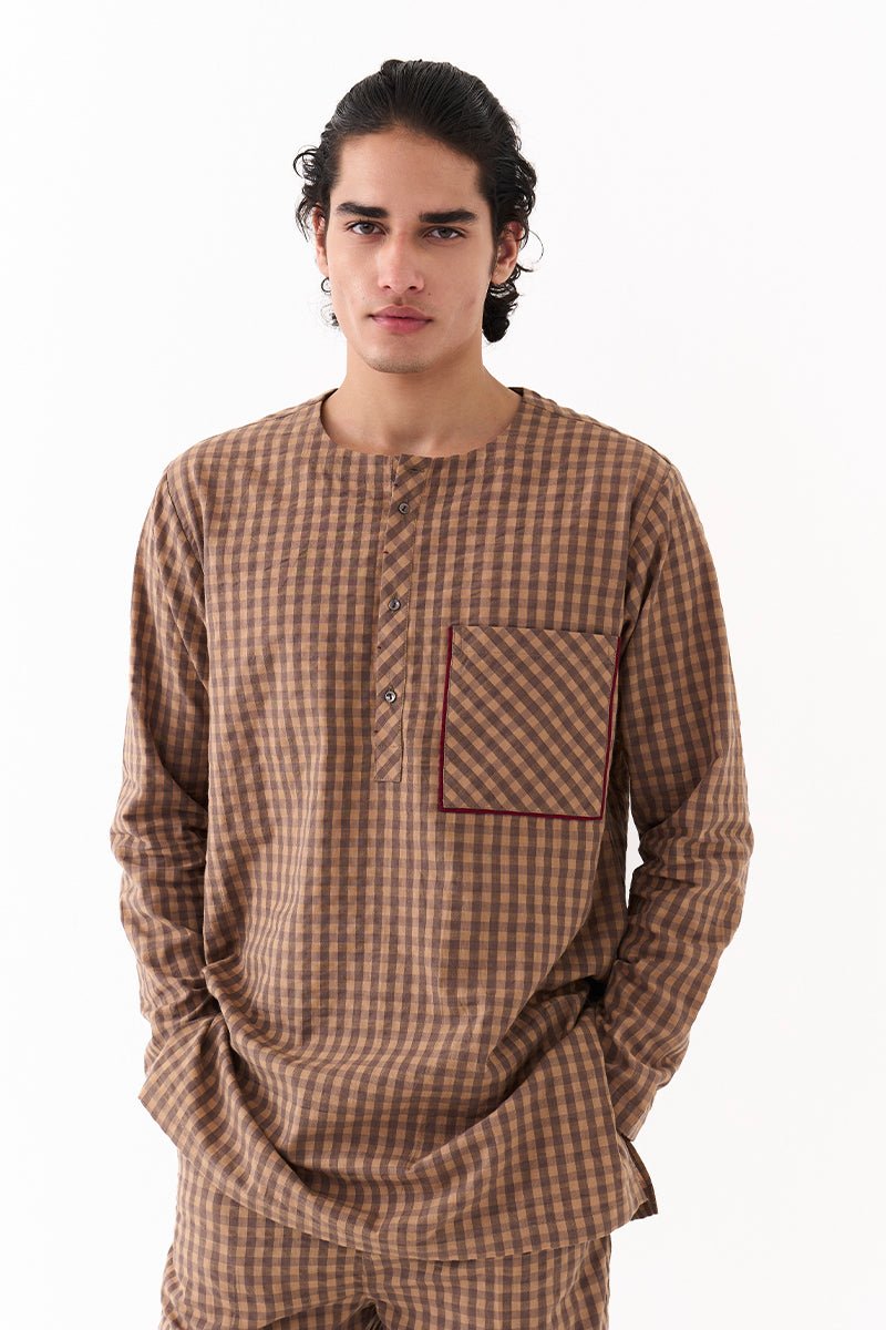 Placket Kurta Co - Ord - Three Clothing
