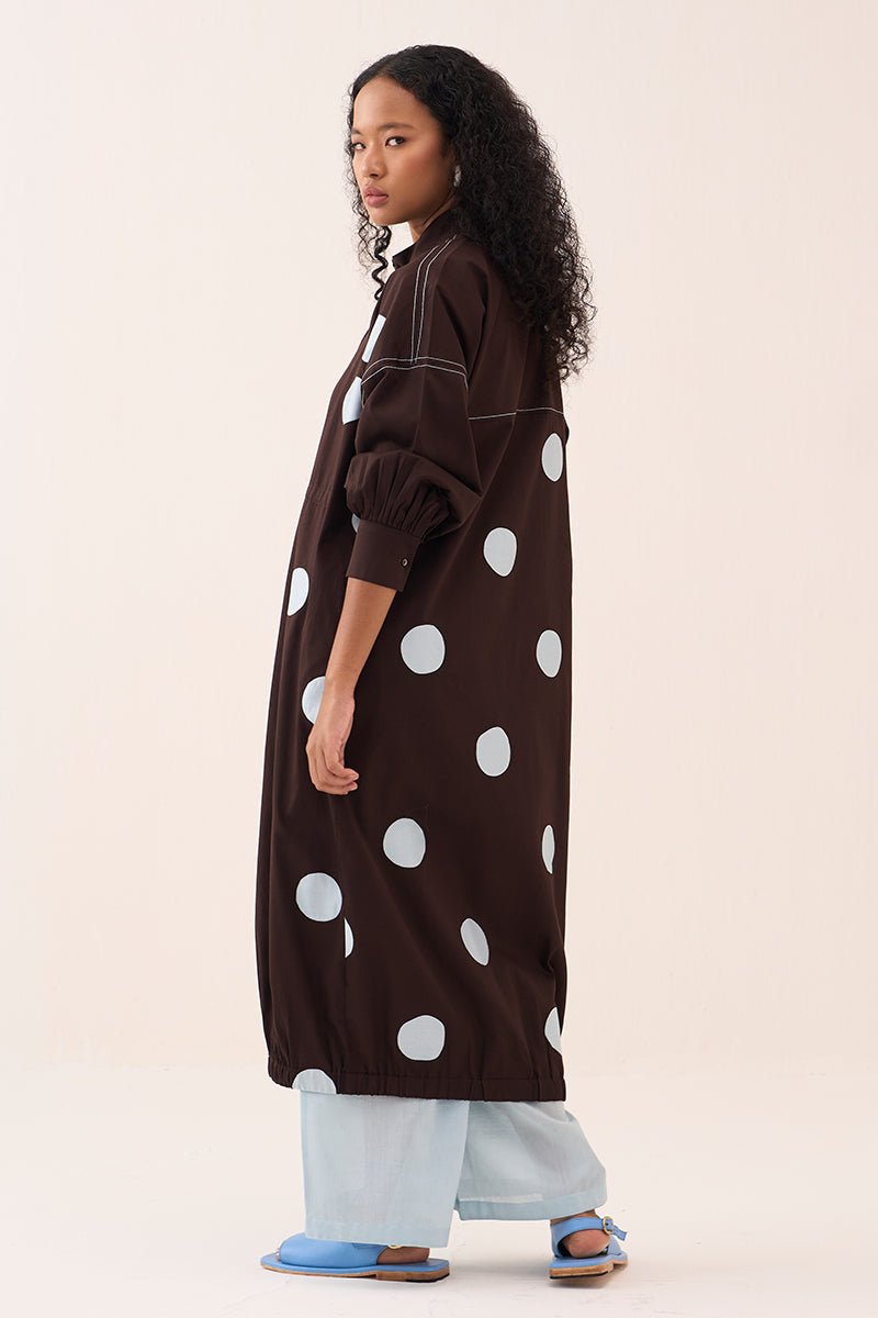 Polka Drawstring Tunic - Three Clothing