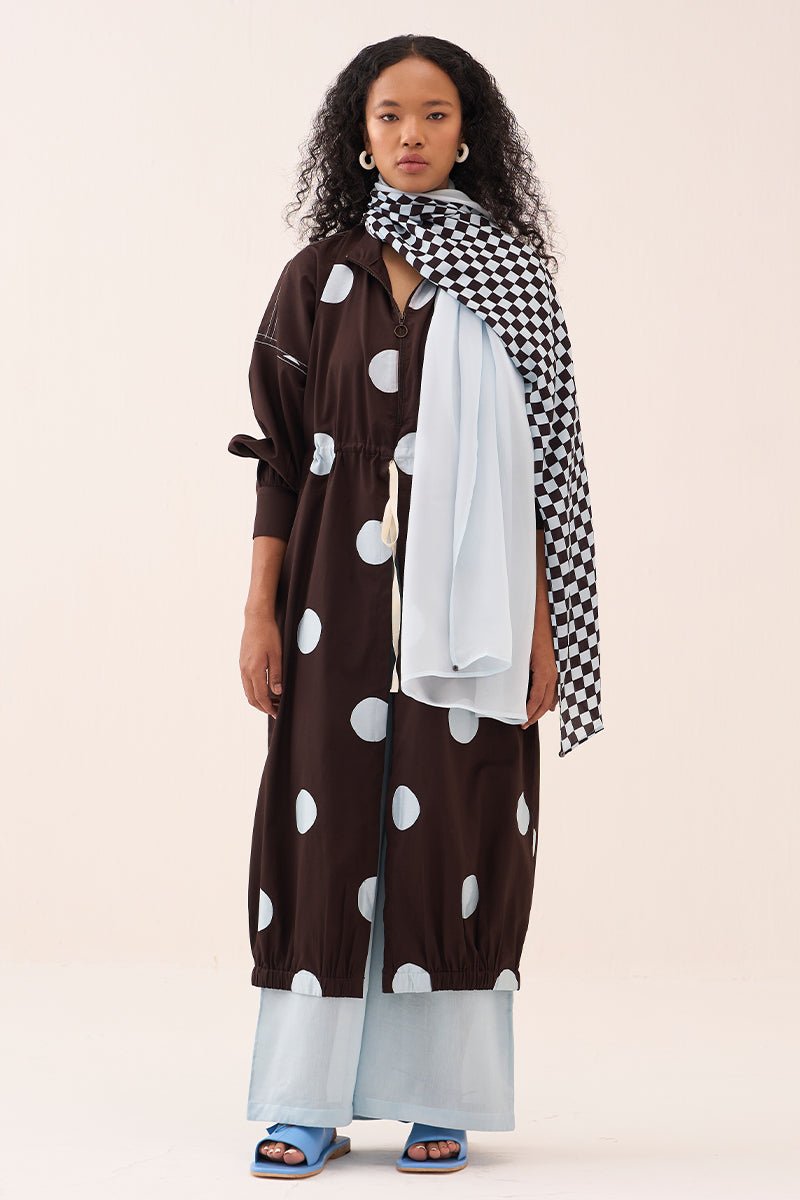 Polka Drawstring Tunic - Three Clothing