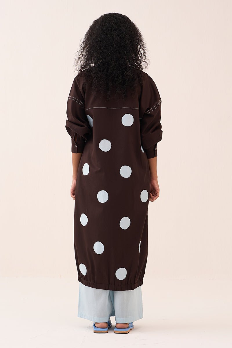 Polka Drawstring Tunic Co - Ord (Set Of 2) - Three Clothing