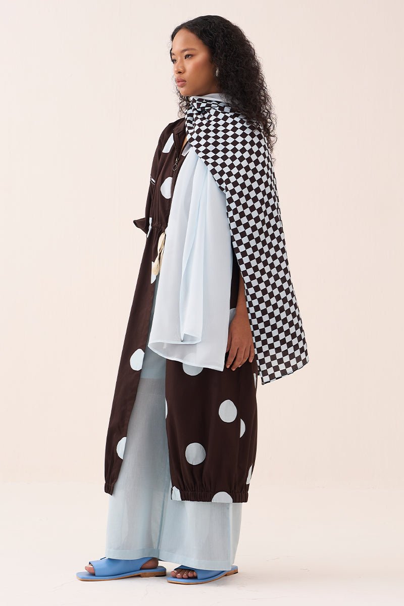 Polka Drawstring Tunic Co - Ord (Set Of 2) - Three Clothing