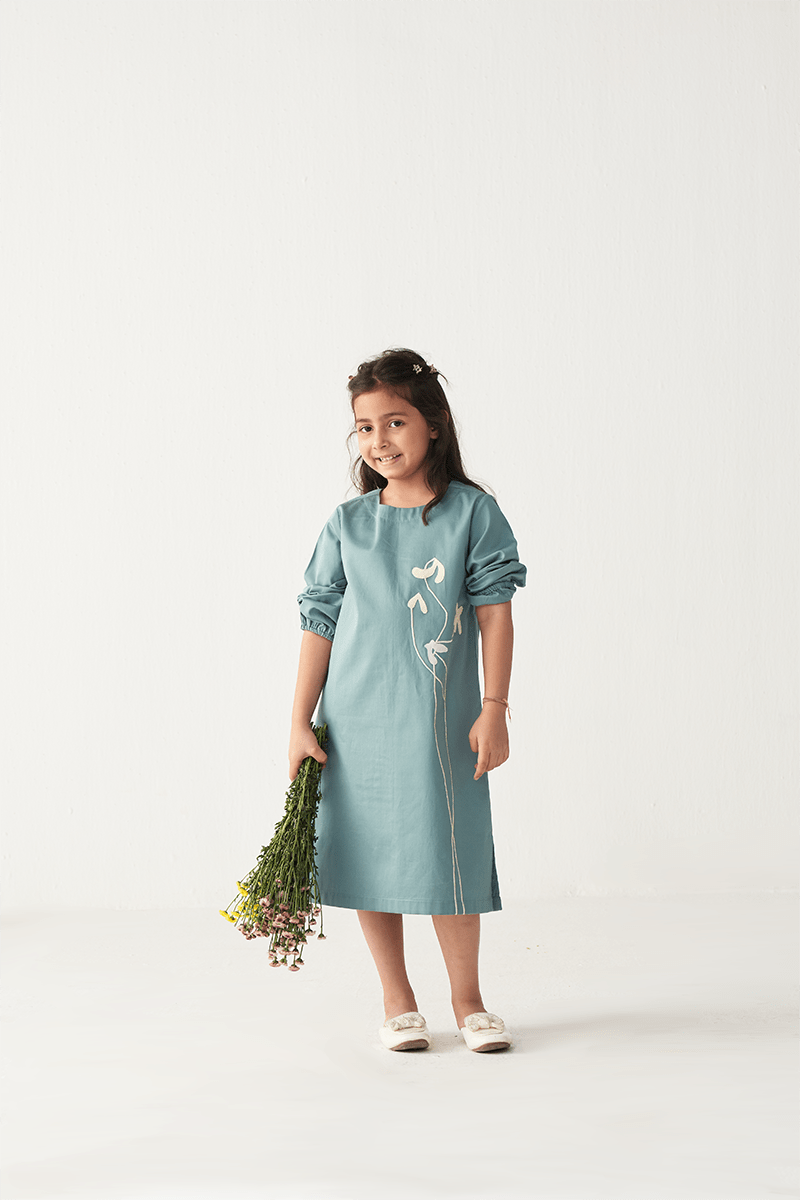 Poppy Applique Dress - Three Clothing