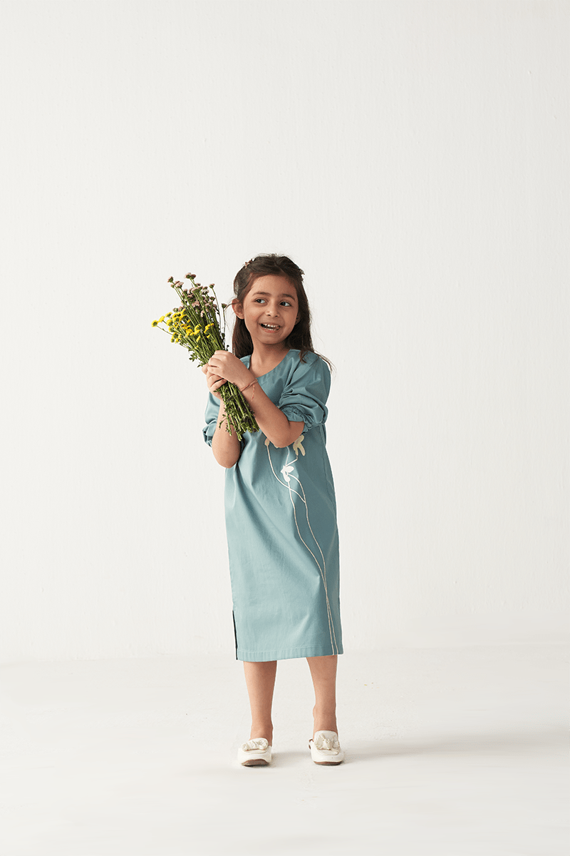Poppy Applique Dress - Three Clothing