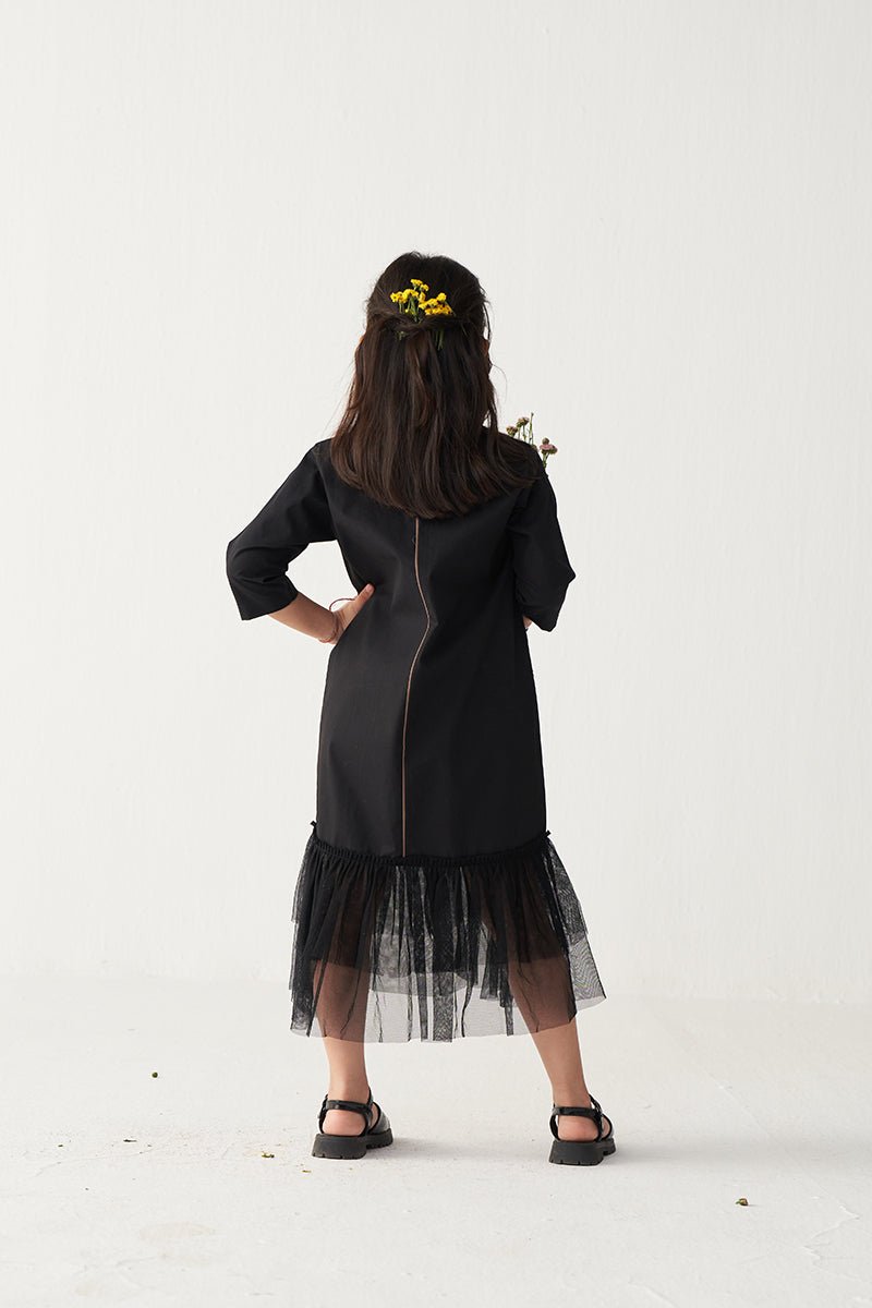 Poppy Applique Frill Dress - Three Clothing