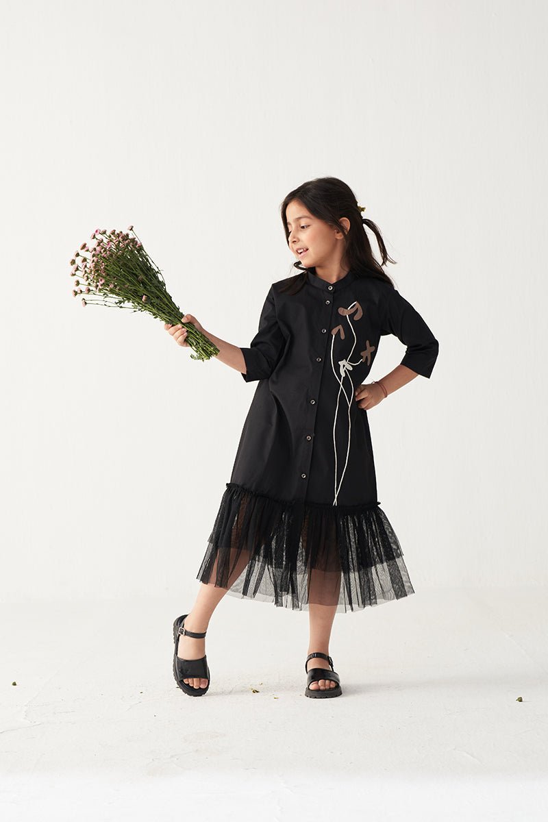 Poppy Applique Frill Dress - Three Clothing