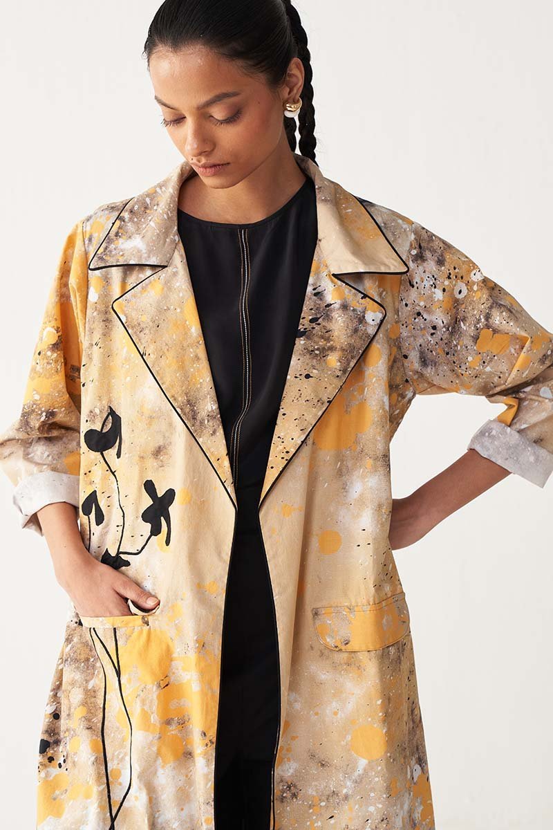 Poppy Applique Painter Jacket - Three Clothing