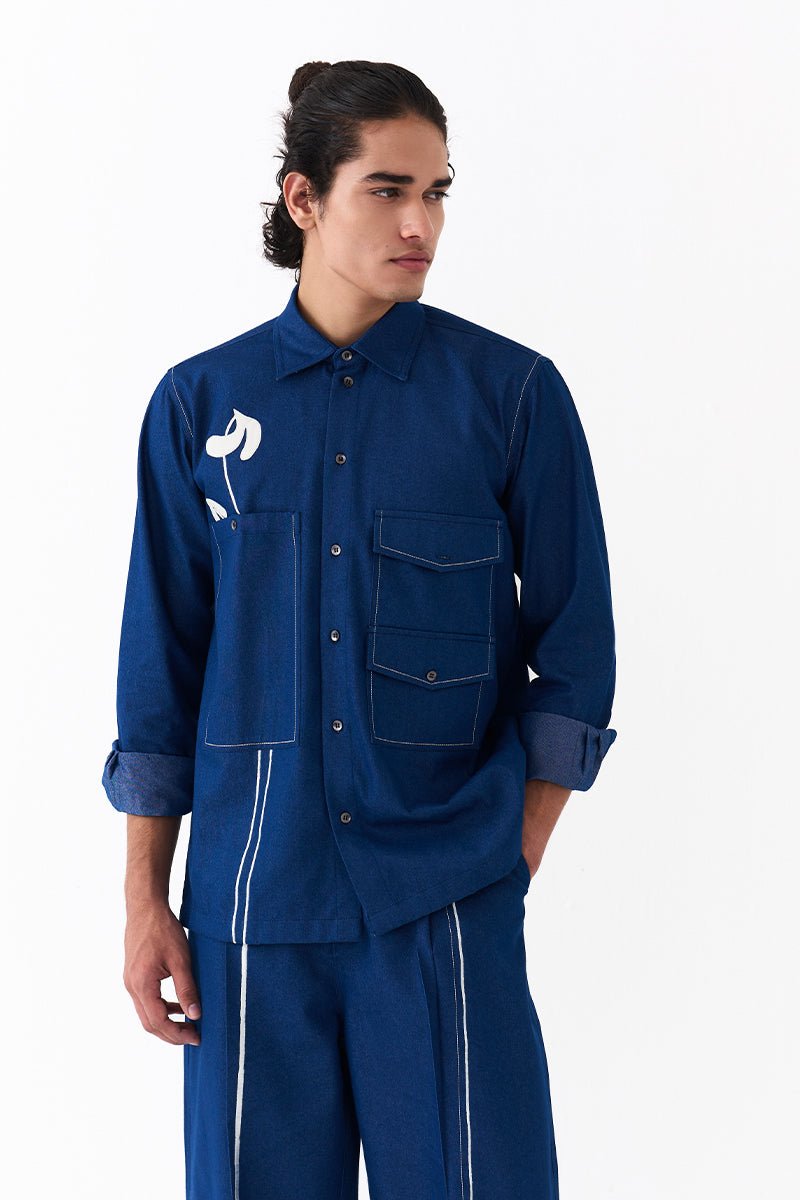 Poppy Applique Shirt - Three Clothing