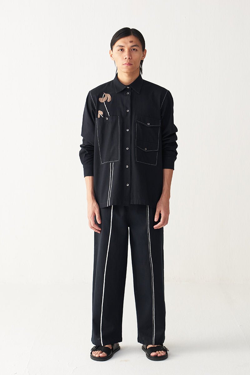Poppy Appliqué Shirt Co - Ord - Three Clothing