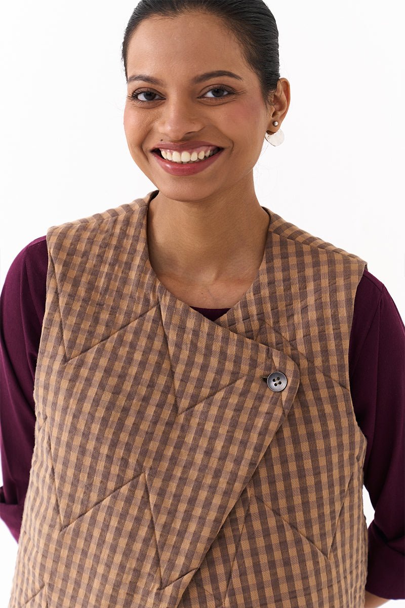 Quilted Vest Co - Ord (Set of 2) - Three Clothing