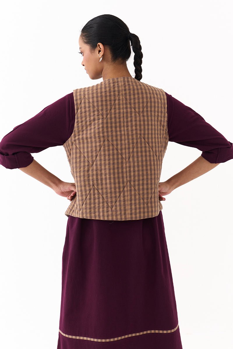 Quilted Vest Co - Ord (Set of 2) - Three Clothing