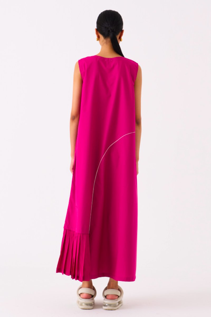 Raindrop Dress Fuschia - Three