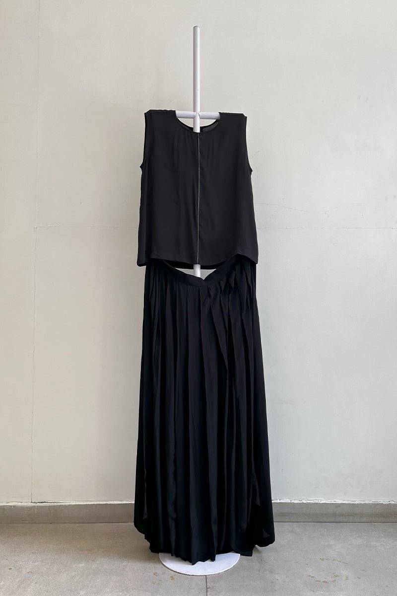 Round Neck Top Co - Ord (Set Of 2) - Three Clothing