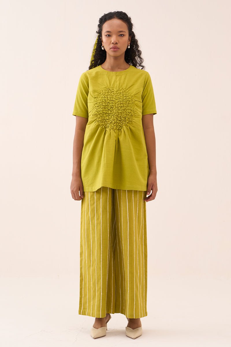 Ruching Top Co - Ord (Set Of 2) - Three Clothing