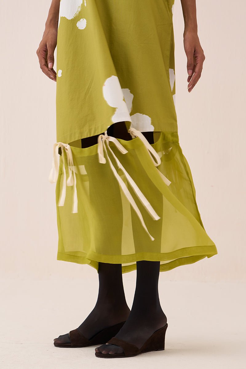 Self - Tie Floral Dress - Three Clothing