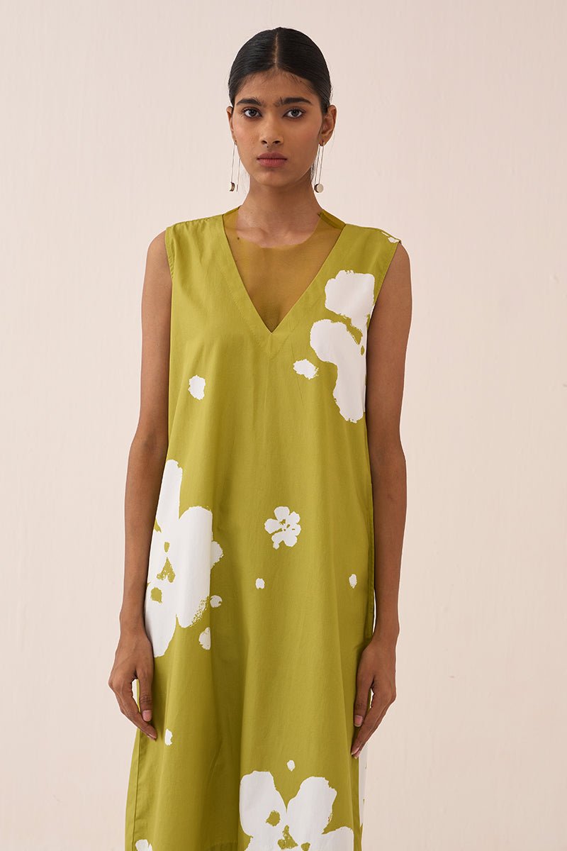Self - Tie Floral Dress - Three Clothing