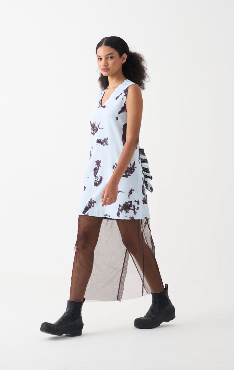 Sheer Panel Dress - Three Clothing