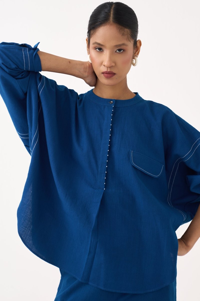 Short Bat Sleeve Top - Three Clothing
