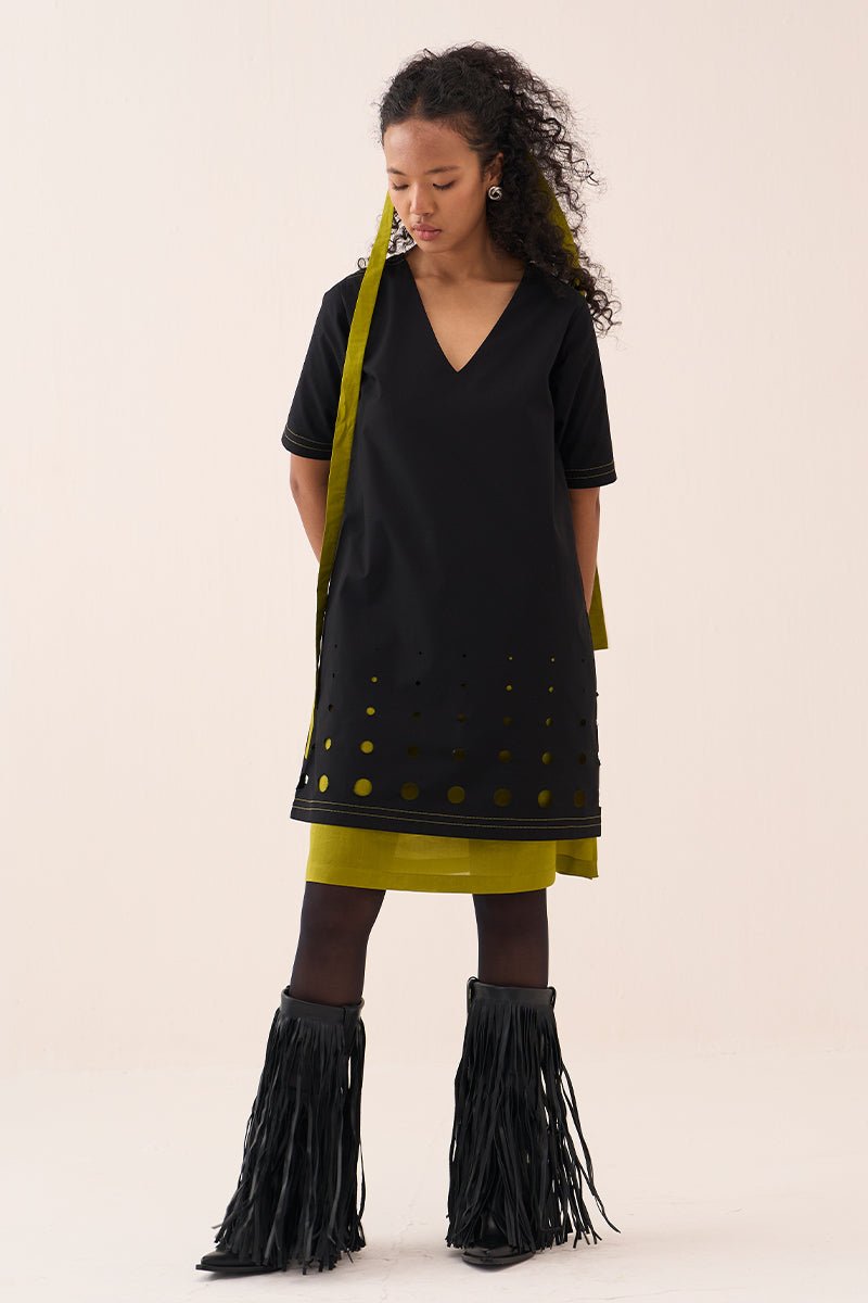 Short Double Layer Dress - Three Clothing