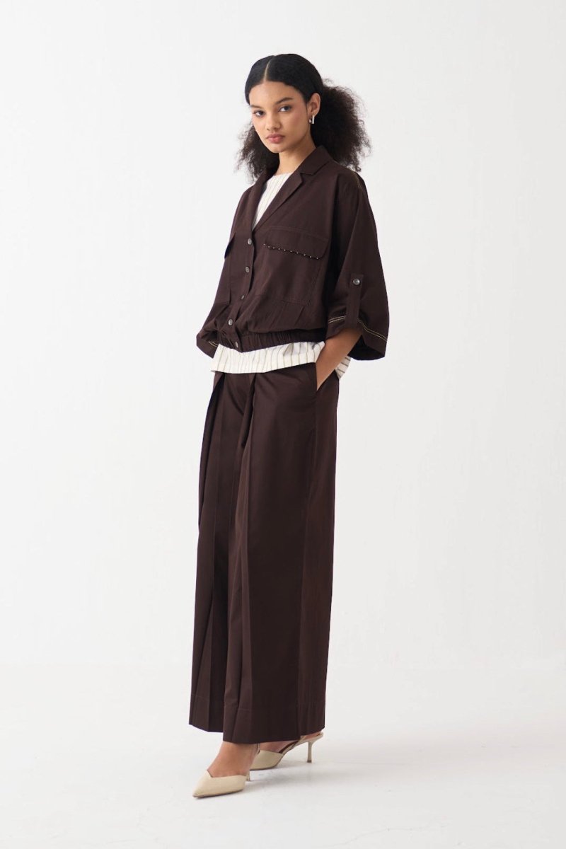 Short Elasticated Jacket - Three Clothing