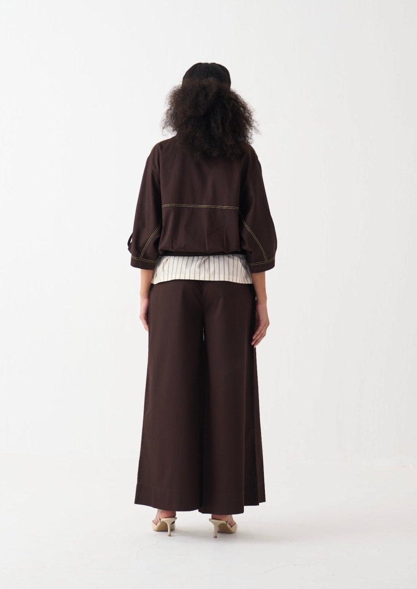 Short Elasticated Jacket Coord (Set of 3) - Three Clothing