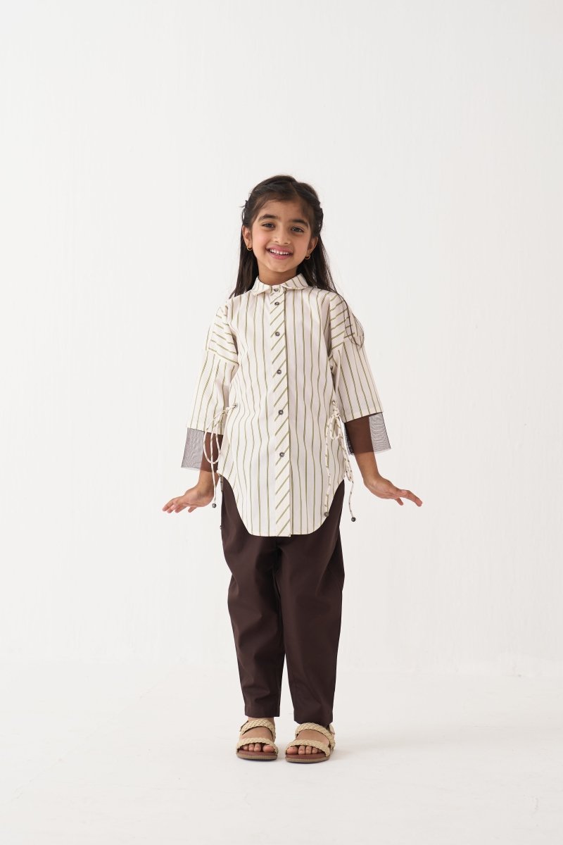 Side Drawstring Shirt Co - Ord - Three Clothing
