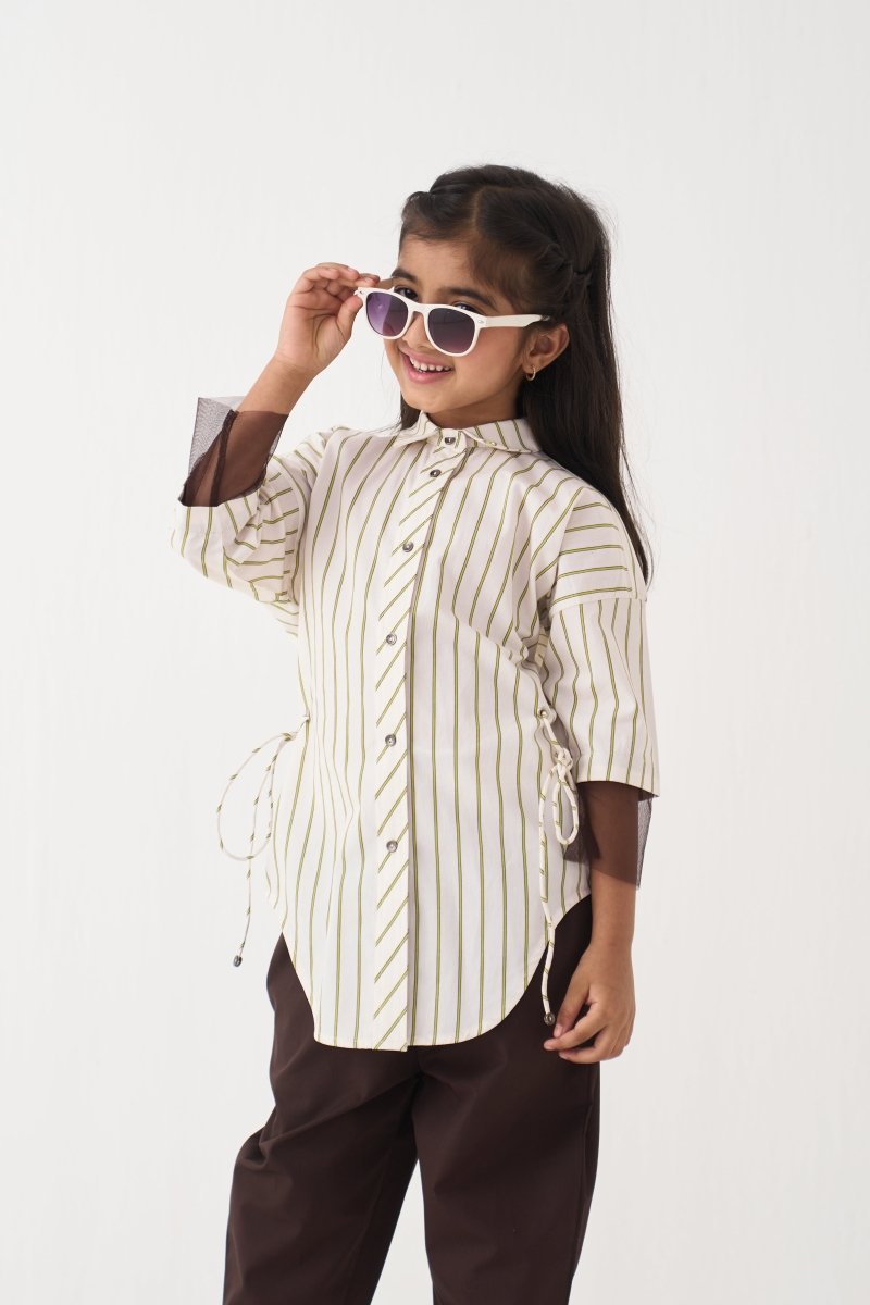 Side Drawstring Shirt Co - Ord - Three Clothing