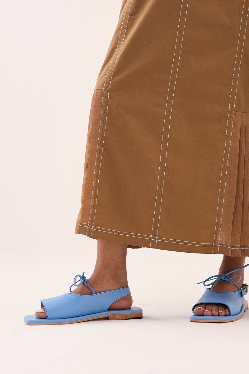 Side U - Pleat Polka Dress - Three Clothing