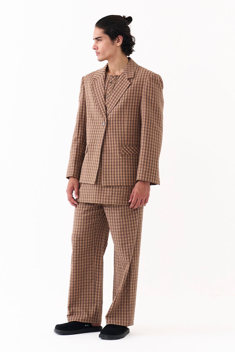 Single Breasted Blazer Co - Ord (Set Of 3) - Three Clothing